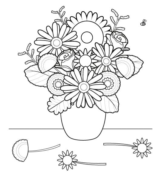 dibujos de flores para imprimir y colorear pdf