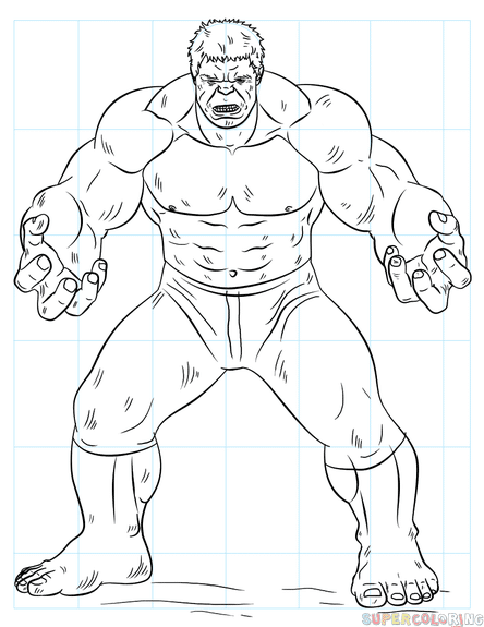 cómo dibujar a hulk