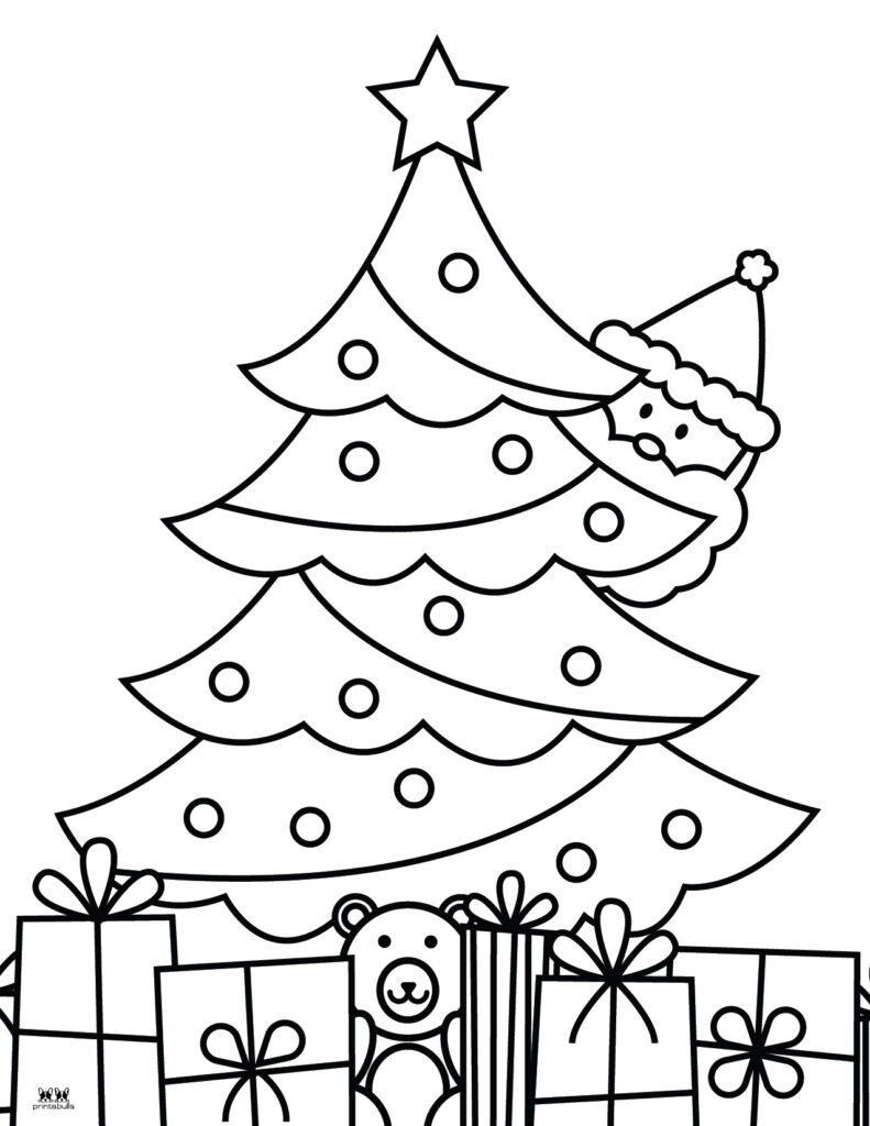 Árbol De Navidad Para Colorear Para Imprimir-Página 13
