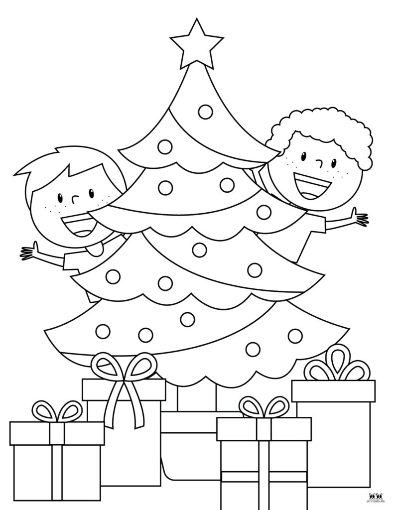 Árbol De Navidad Para Colorear Para Imprimir-Página 4