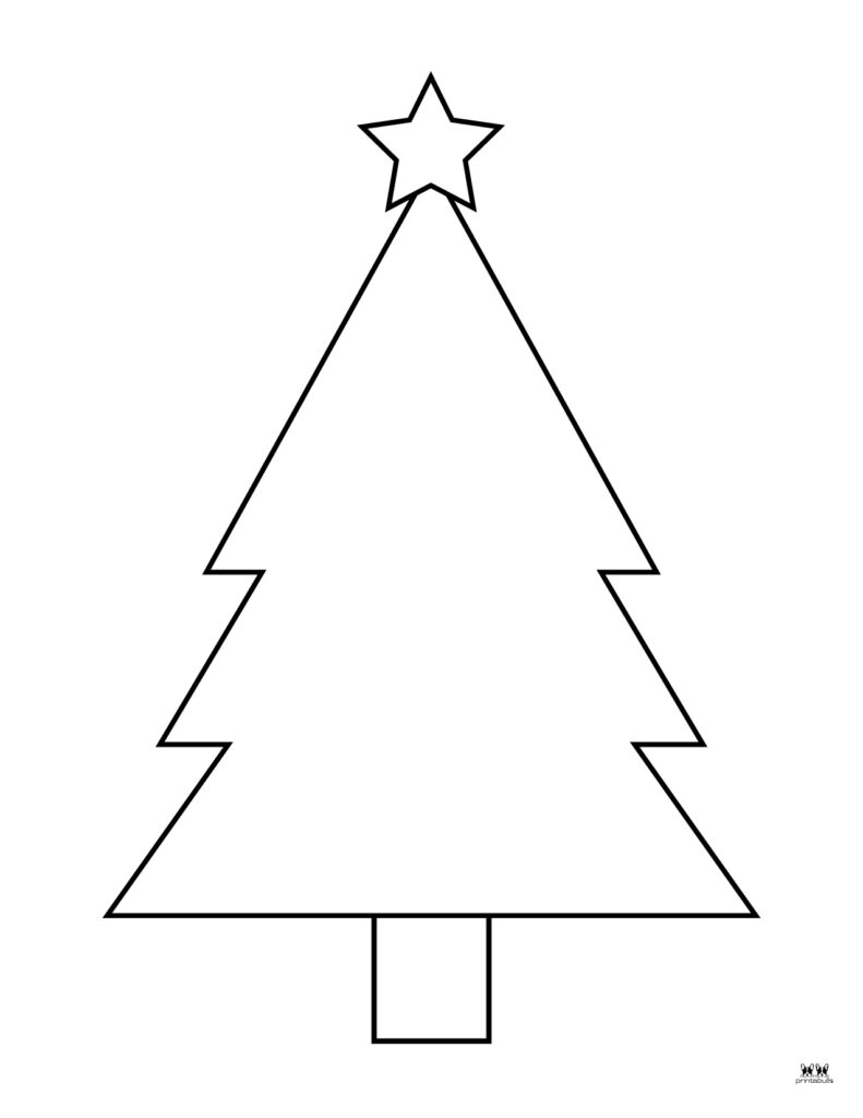 Plantilla imprimible de árbol de Navidad-Página 1